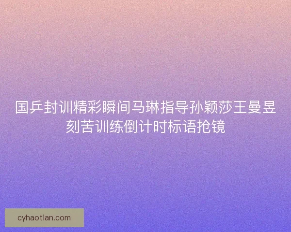国乒封训精彩瞬间马琳指导孙颖莎王曼昱刻苦训练倒计时标语抢镜