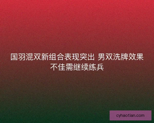 国羽混双新组合表现突出 男双洗牌效果不佳需继续练兵